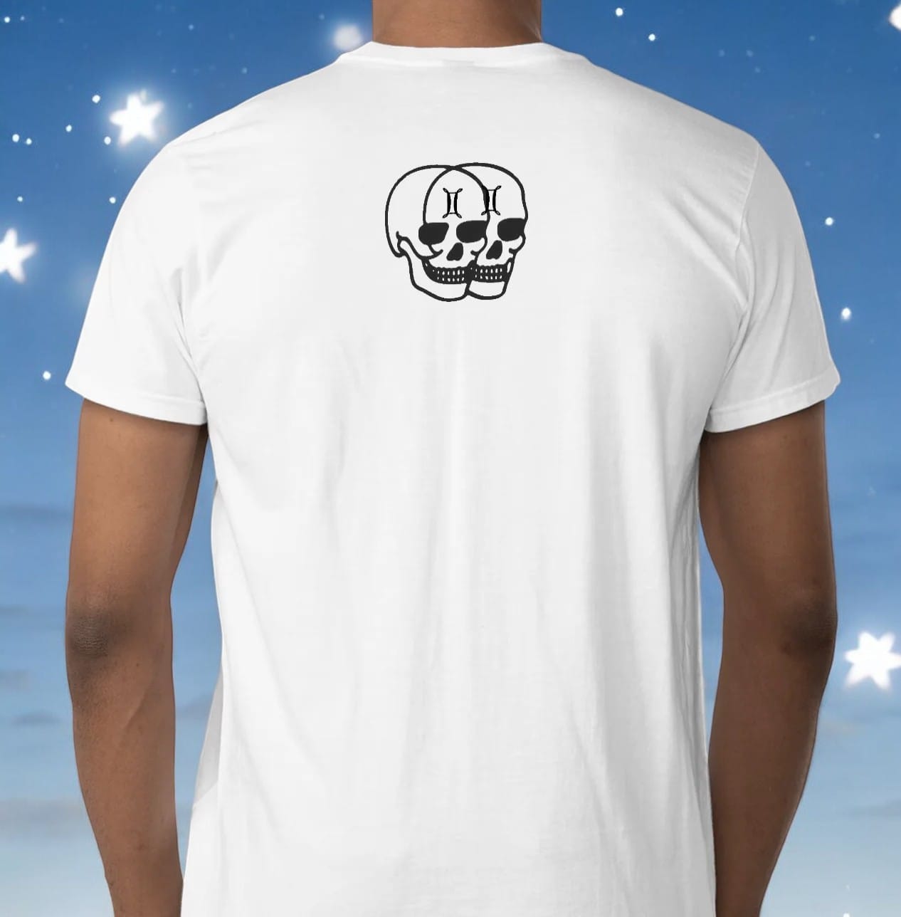 Gemini "Twin Skulls, Third Eye" T-Shirt - Image 2