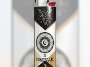 "XII Lit" Capricorn G.O.A.T. BIC Lighter
