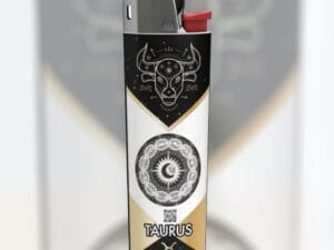 "XII Lit" Taurus Bull BIC Lighter
