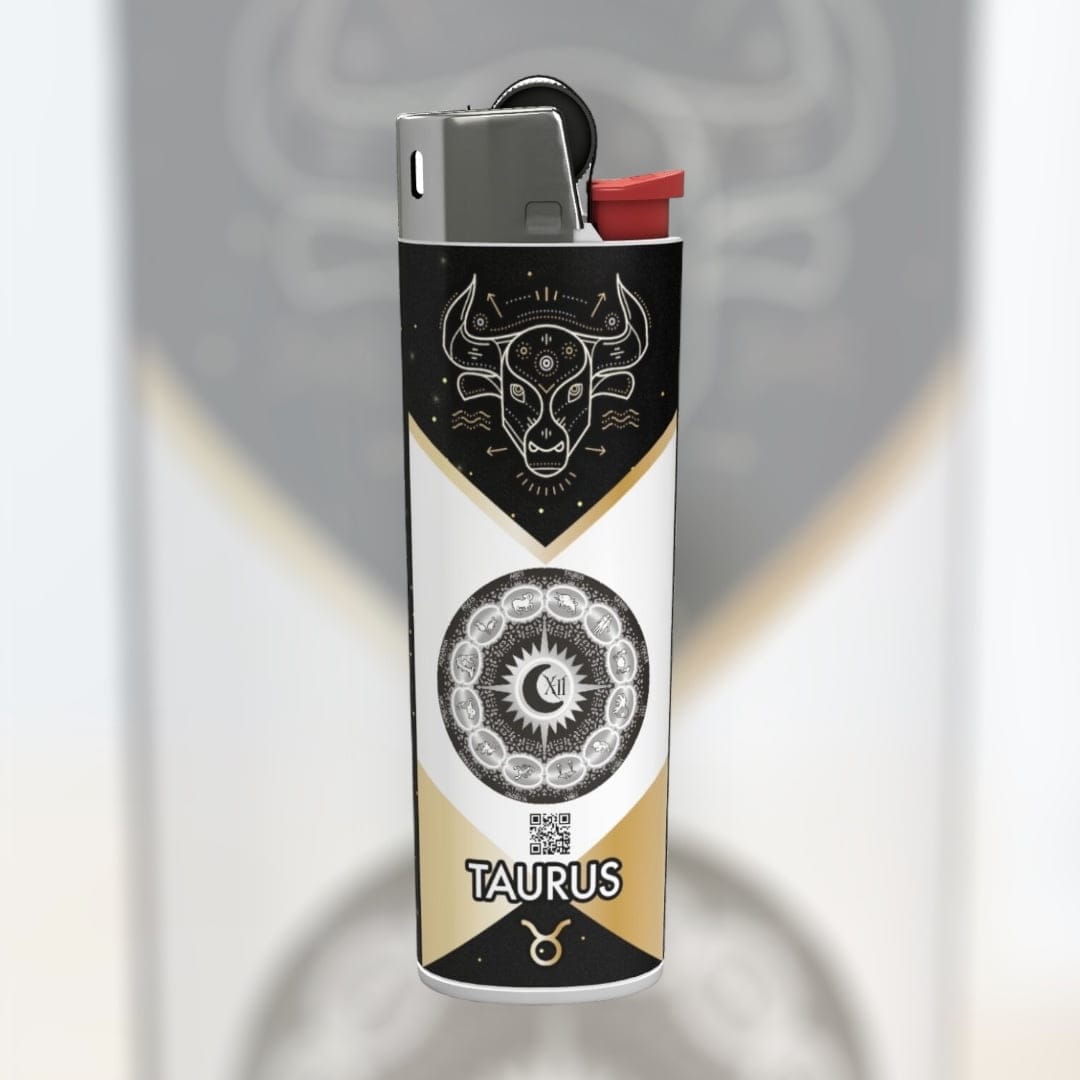 “XII Lit” Taurus Bull BIC Lighter