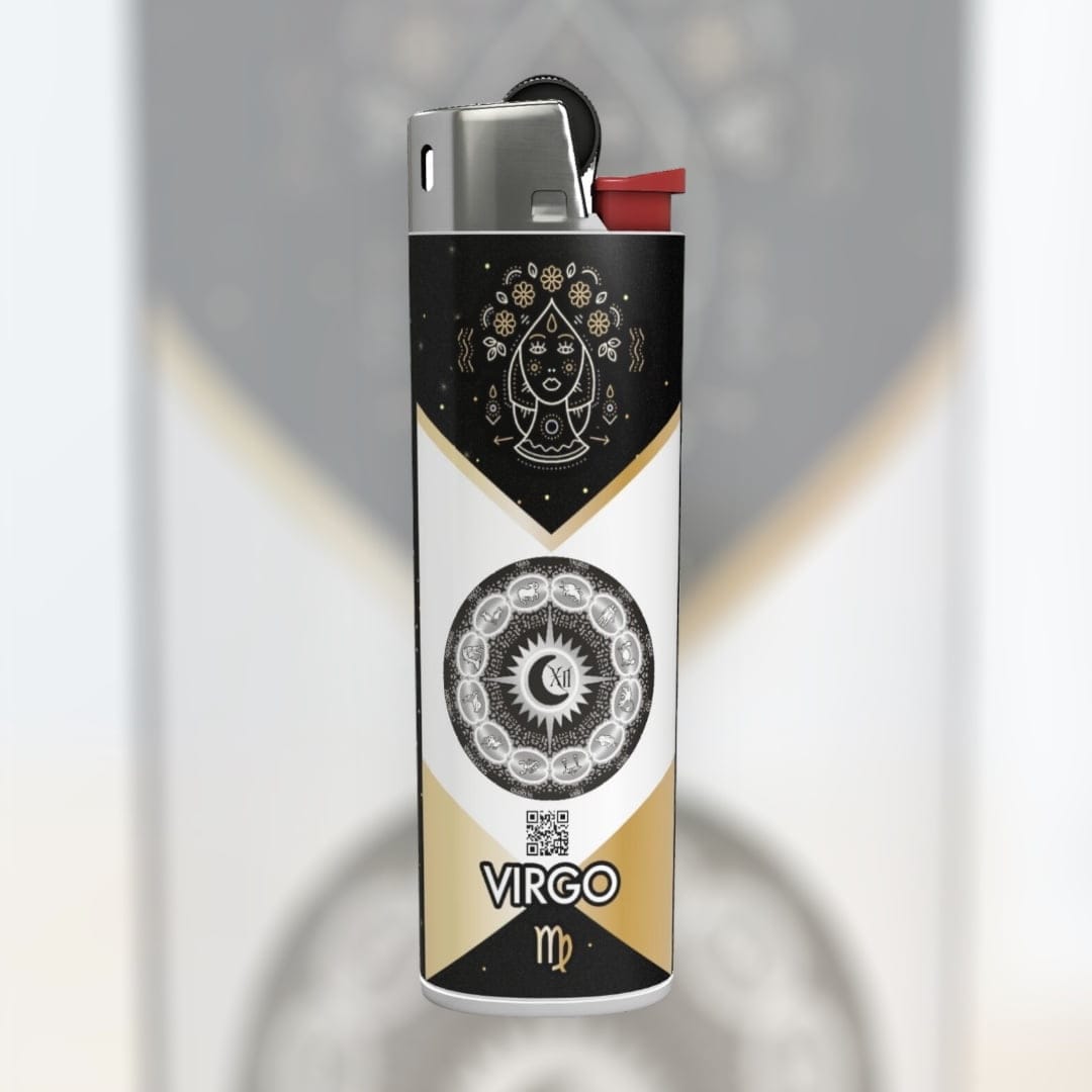 “XII Lit” Virgo Virgin BIC Lighter