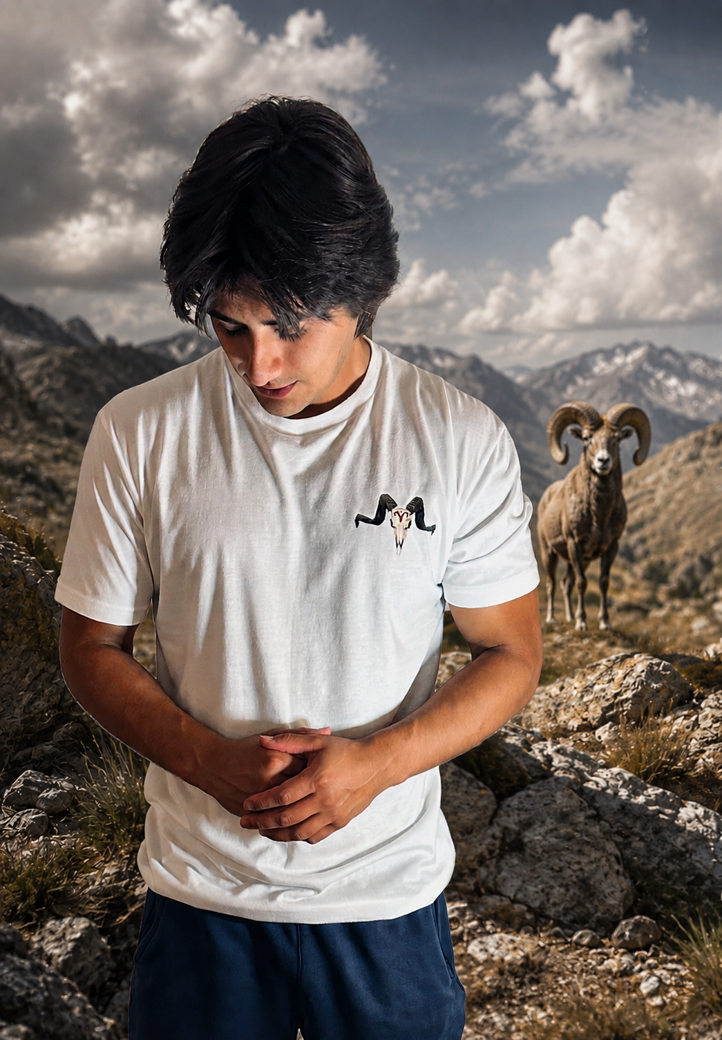 Aries "Ram Skull" T-Shirt - Image 2